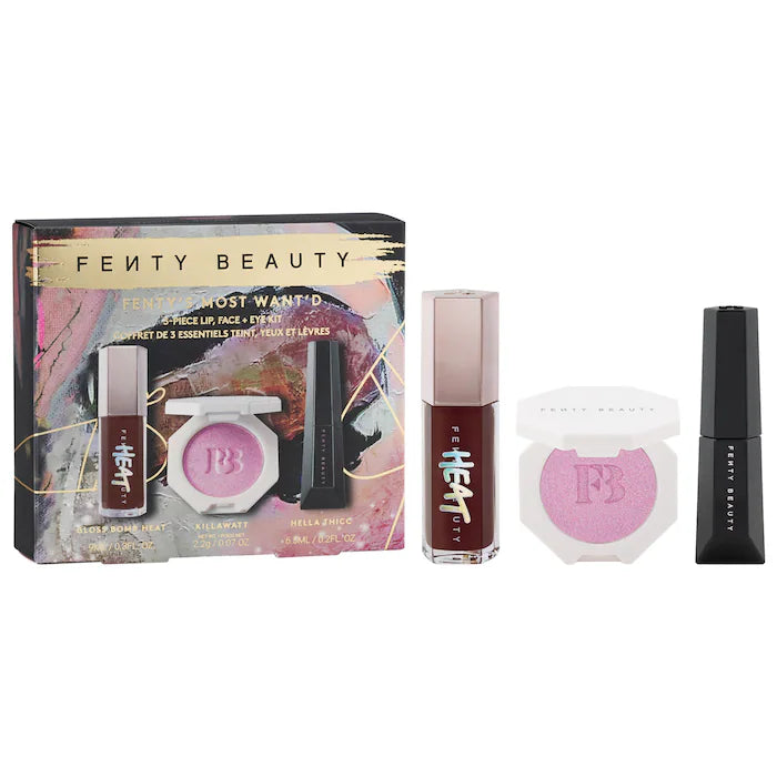 Fenty Beauty by Rihanna -
Fenty's Most Want'd: 3-Piece Lip, Face + Eye Kit
