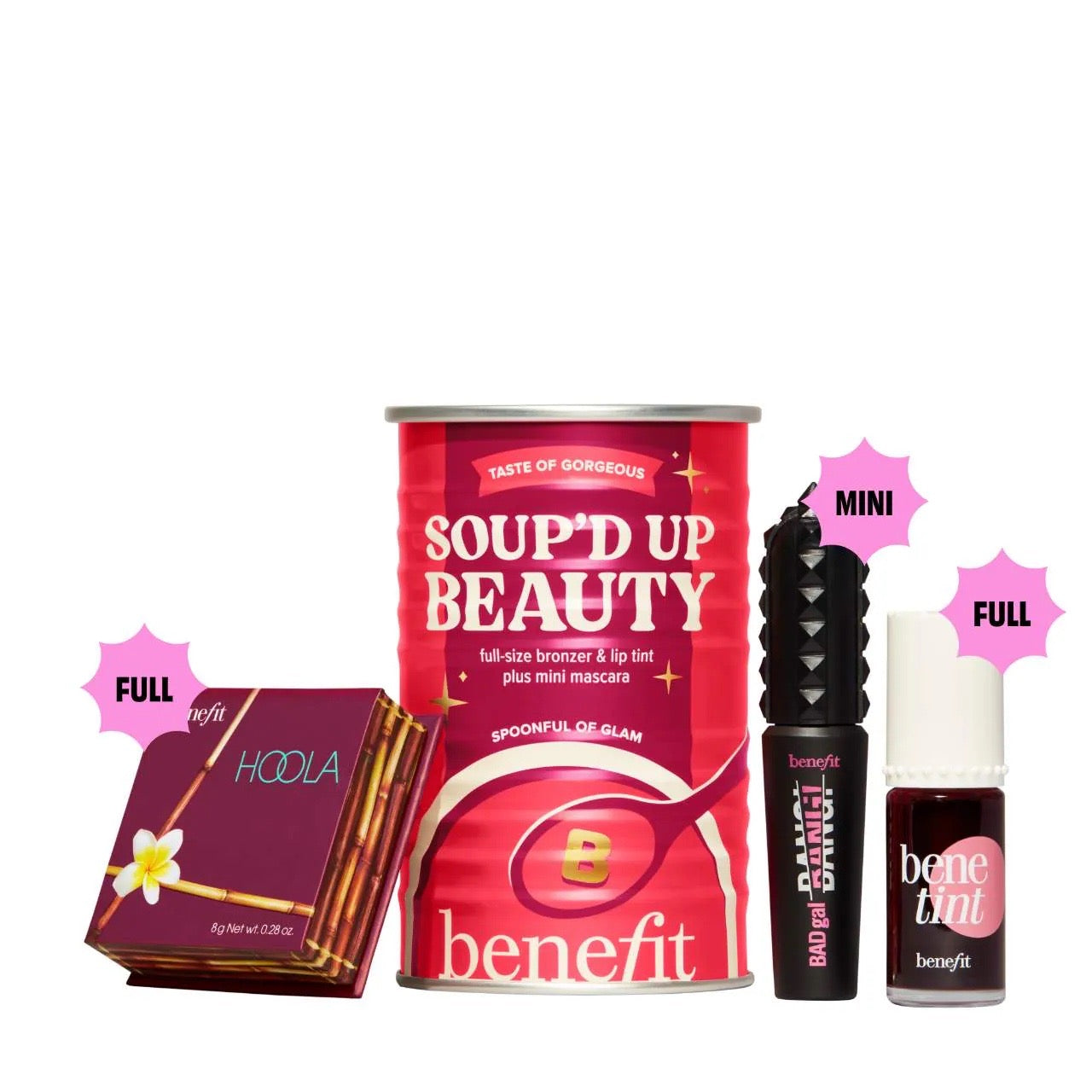 Benefit Cosmetics Soup’d Up Beauty – Benetint, Hoola Bronzer and Mini BADgal BANG! Trio *Pre-Order*