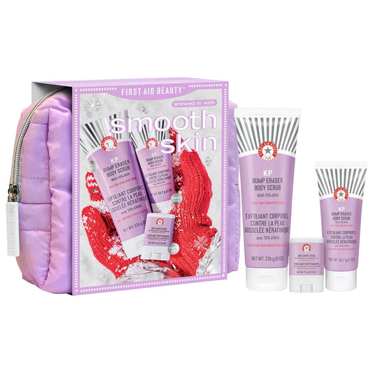 First Aid Beauty Snowed In with Smooth Skin  – Body Holiday Gift Set and Travel Bag *Pre-Order*