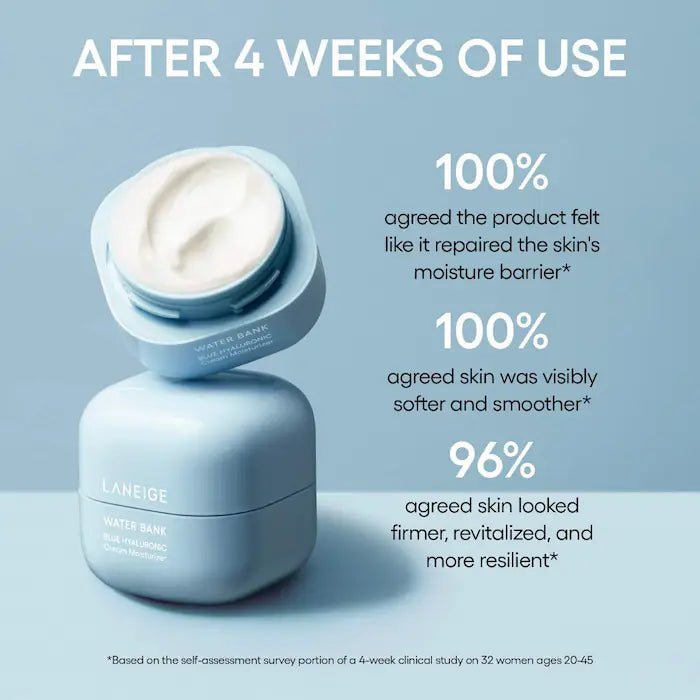 LANEIGE 
Mini Water Bank Blue Hyaluronic Cream Moisturizer for Moisture Barrier Repair