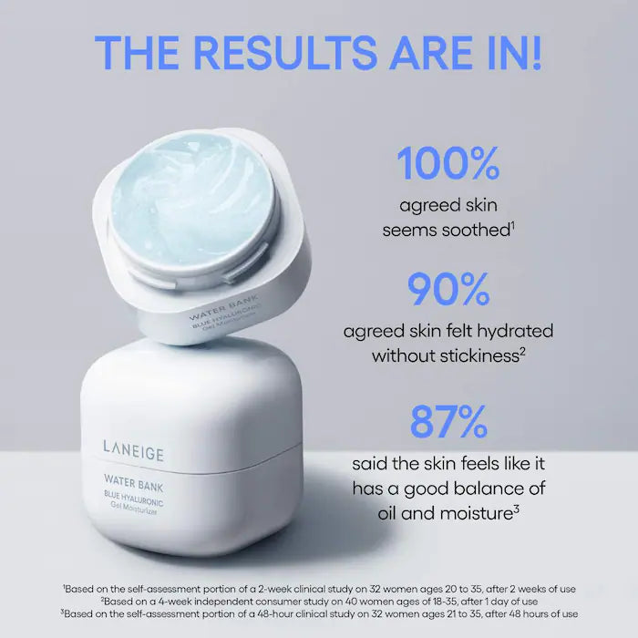 LANEIGE 
Mini Water Bank Blue Hyaluronic Gel Moisturizer with Mint Extract
