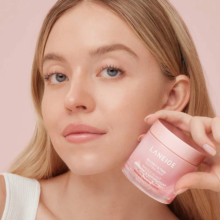 LANEIGE 
Bouncy + Firm Radiance Boosting Sleeping Mask with Peony Collagen Complex