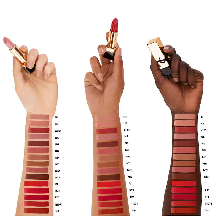 Yves Saint Laurent 
Rouge Pur Couture Caring Satin Lipstick with Ceramides