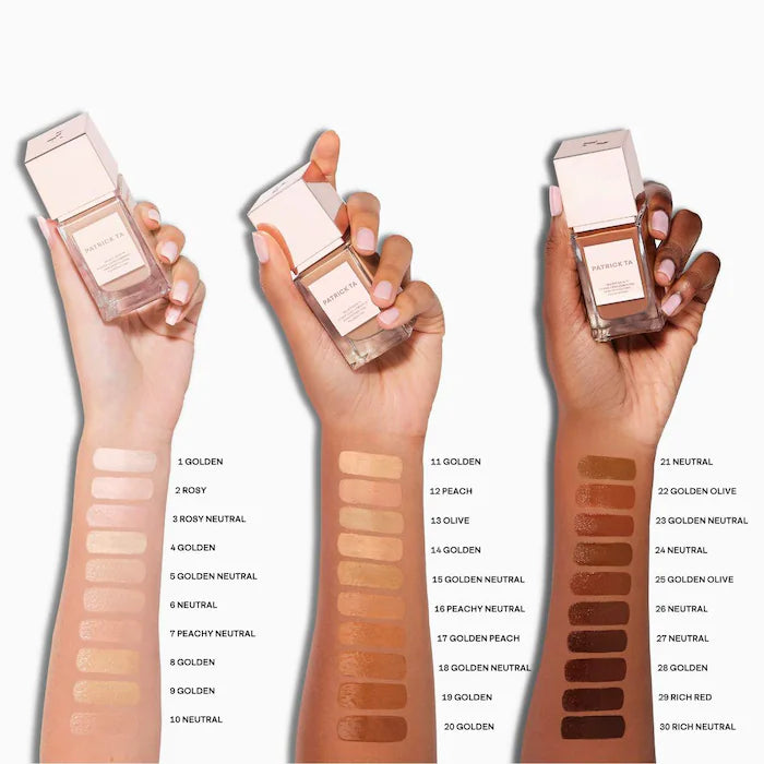 PATRICK TA 
Major Skin Hydra-Luxe Luminous Skin Perfecting Foundation For Natural Glow