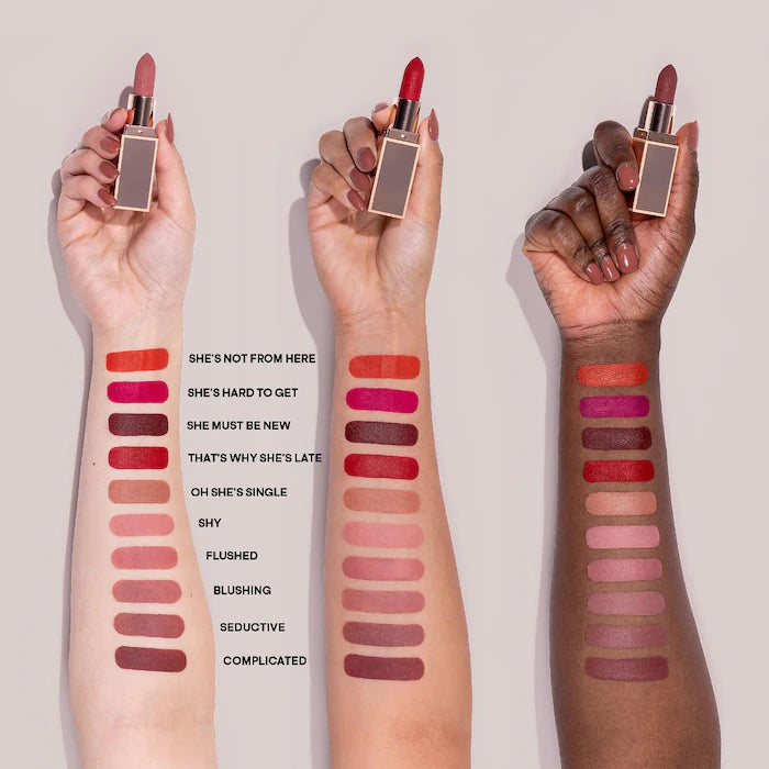 PATRICK TA 
Major Headlines Matte Suede Lipstick
