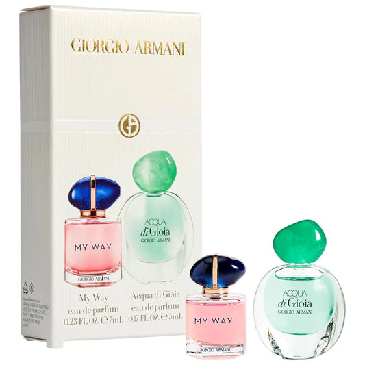 Armani Beauty
- Mini My Way & Acqua di Gioia Perfume Duo (PRE-ORDEN)