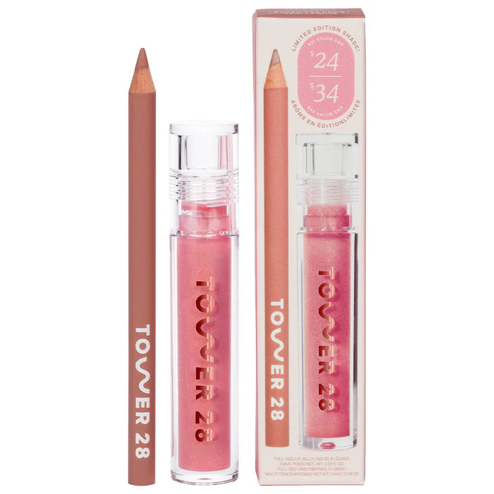 Tower 28 -Beauty
Line + Shine Lip Liner and Lip Gloss Set (PRE-ORDEN)