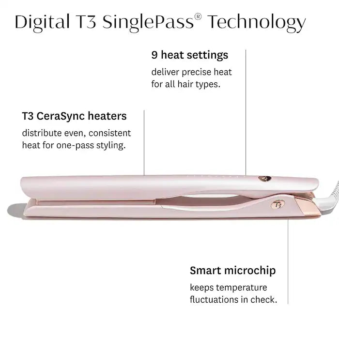 T3 - SinglePass Smooth X Professional Flat Iron with Extra-Long Plates (PRE-ORDEN)